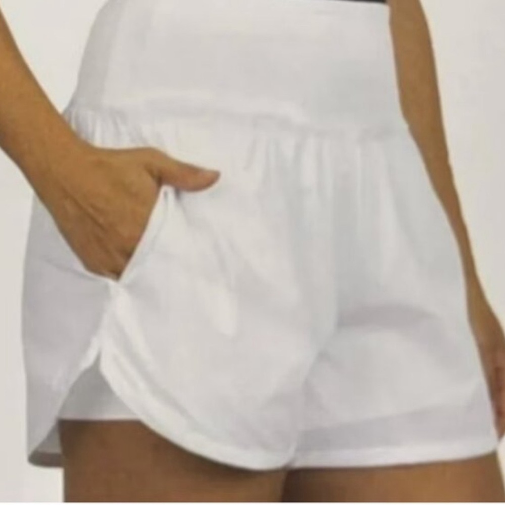 Spyder White Women's Athletic Shorts with Side Pockets